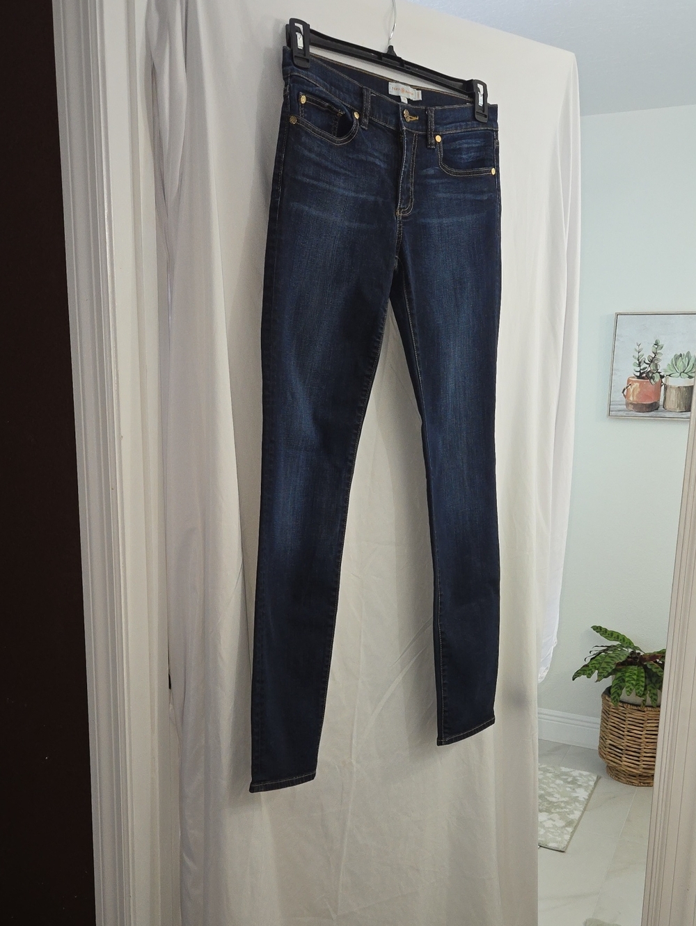 Tory Burch Dark Wash Super Skinny Jeans